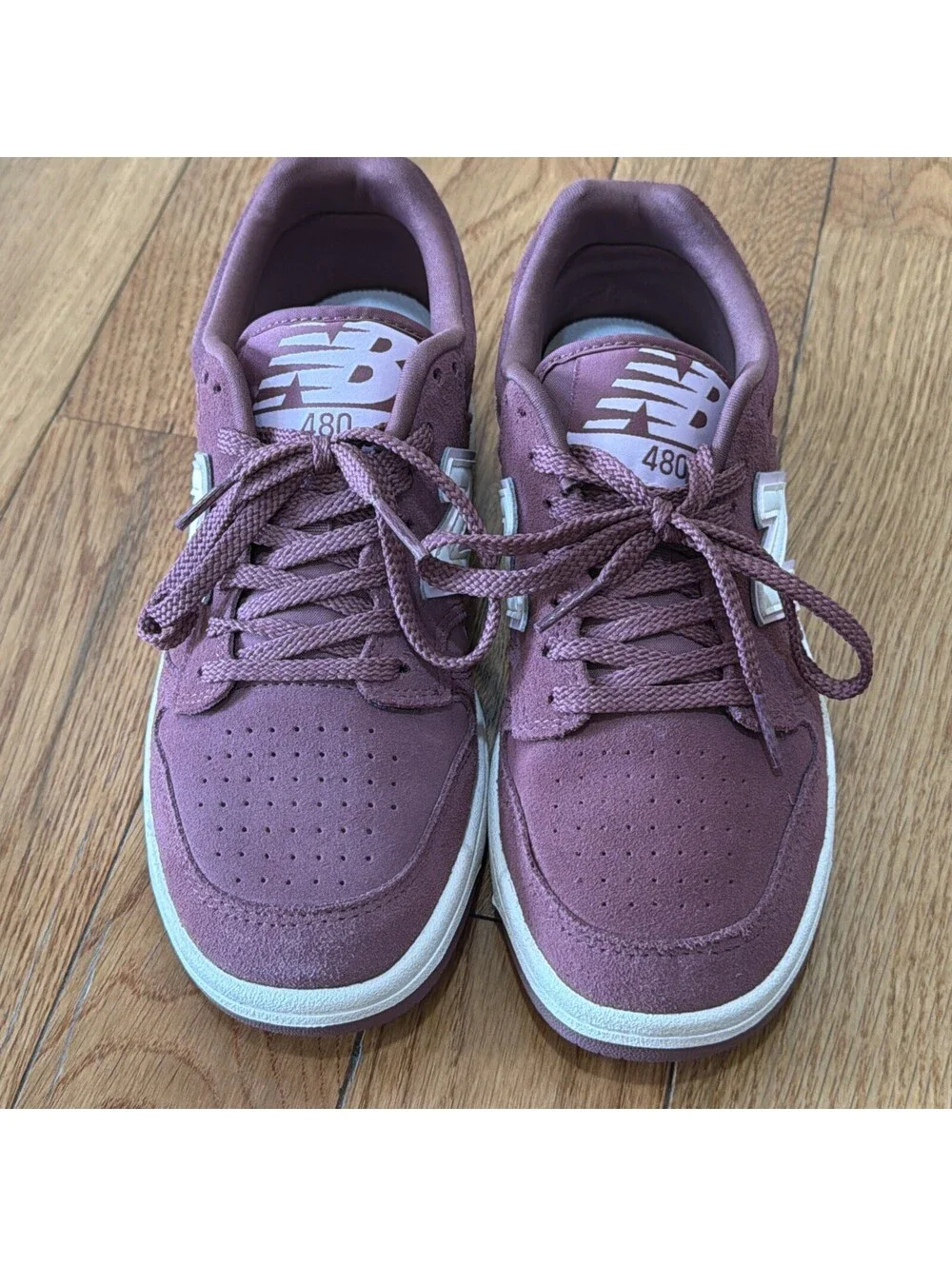 Women’s Size US 7.5 New Balance 480 Shoes Burgundy Pink Sneakers (L 7.5 / R 8.5